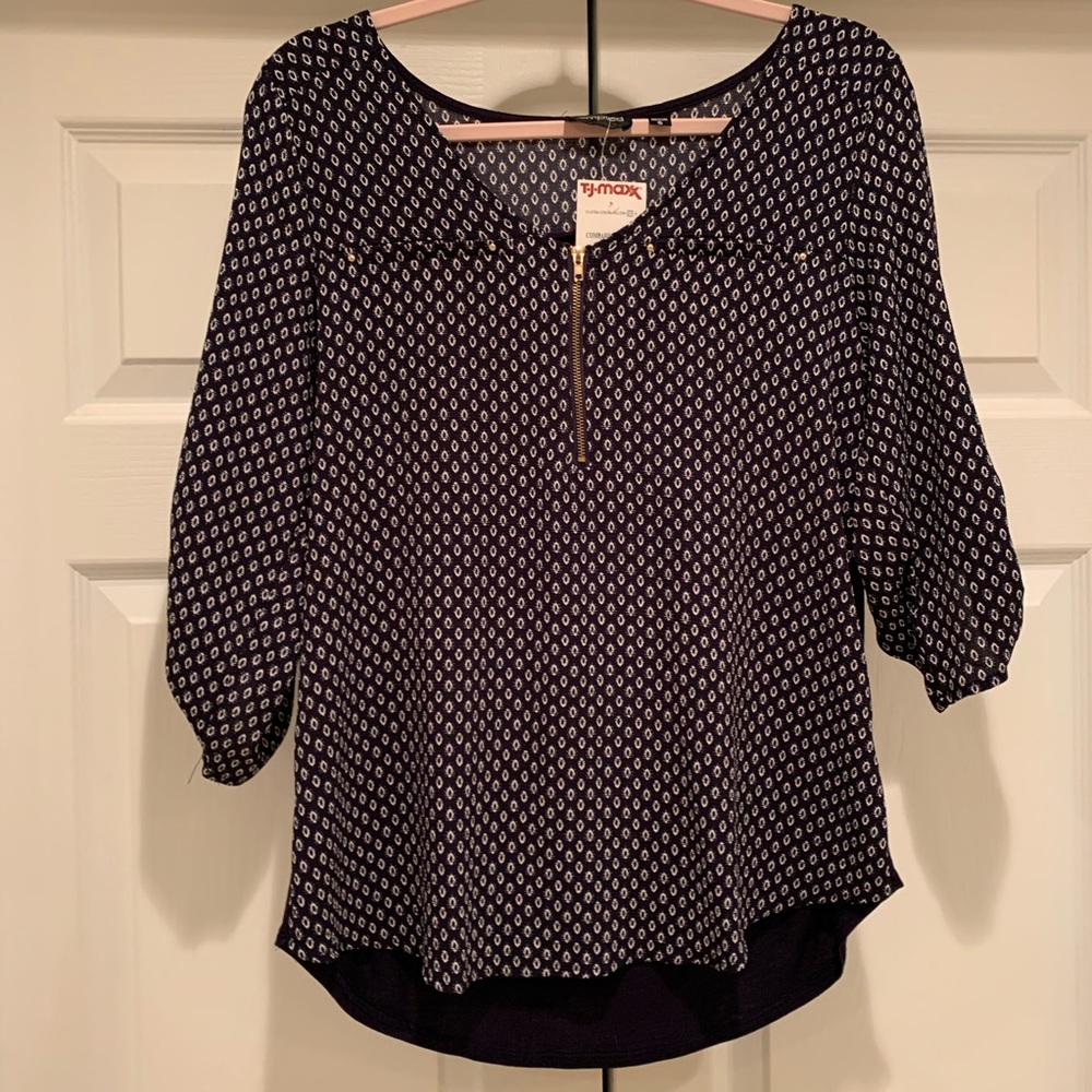 Tempted Patterned Career Blouse